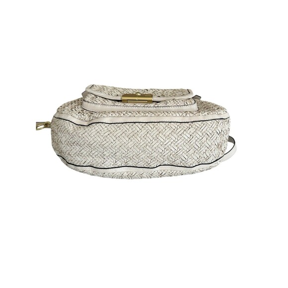 Coach Kristin Pinnacle Woven Leather Laila Large Satchel L1169-29341 Cream - Picture 7 of 16